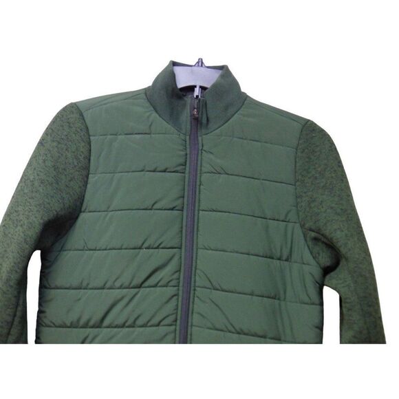 Zella Mixed Media Men's Recycled Polyester Jacket, Olive Green, Sz. S-tear - Picture 3 of 13